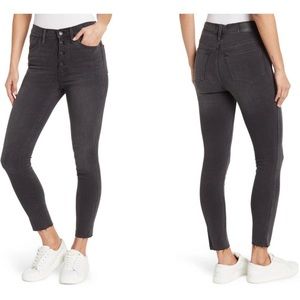 Madewell 10” High-Rise Raw Hem Skinny Jean